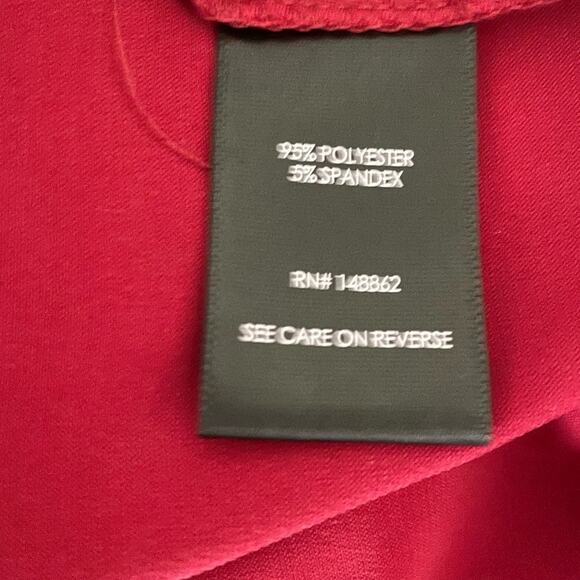 Torrid Women Tunic Top 6X Red Ruched Button Front Long Sleeve Workwear Office - Picture 9 of 11